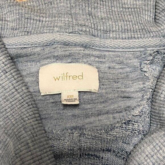 Wilfred Aritzia Diderot Sweater Cardigan Space Dye Heathered Blue Sz XXS - Picture 4 of 12